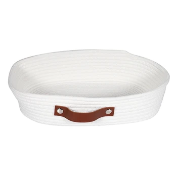 

NEW-Single Ear Drawer Cotton Storage Basket Snack Toys Cosmetic Debris Storage Box Simple Desktop Cabinet Storage Basket-S