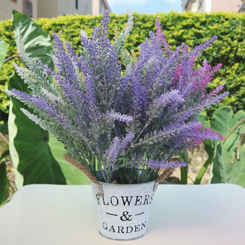 25 головок/Букет романтика Прованс искусственный цветок фиолетовый букет лаванды