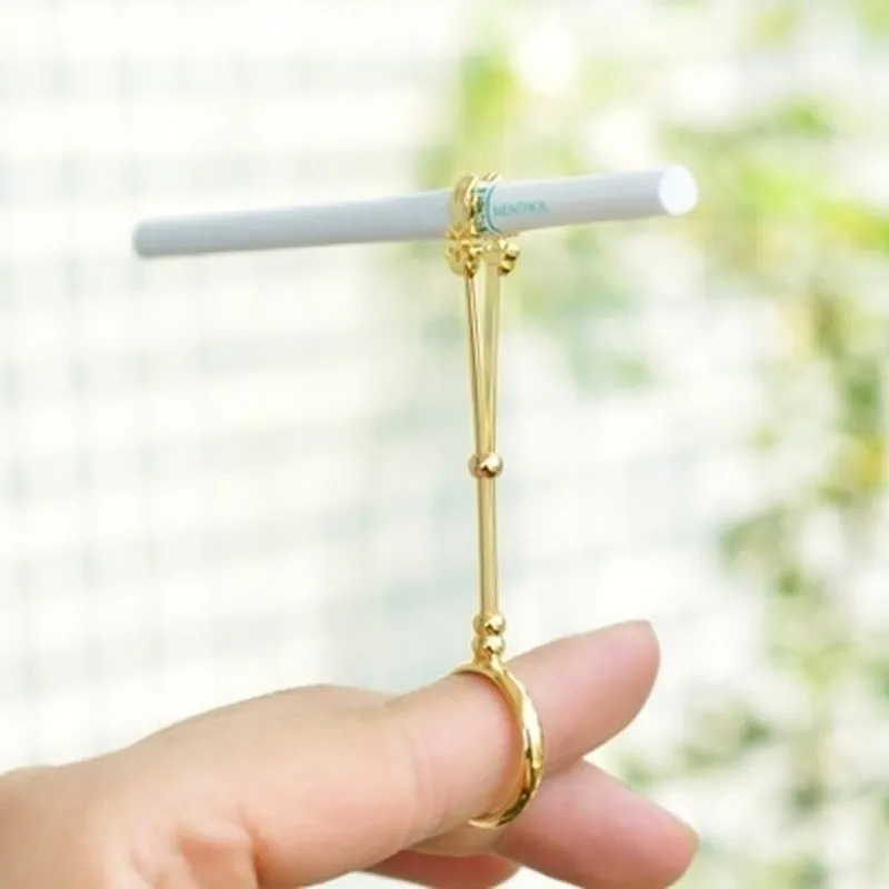 Einstellbare Zigaretten Finger Ring Free Hand für Raucher Fahren Tippen 