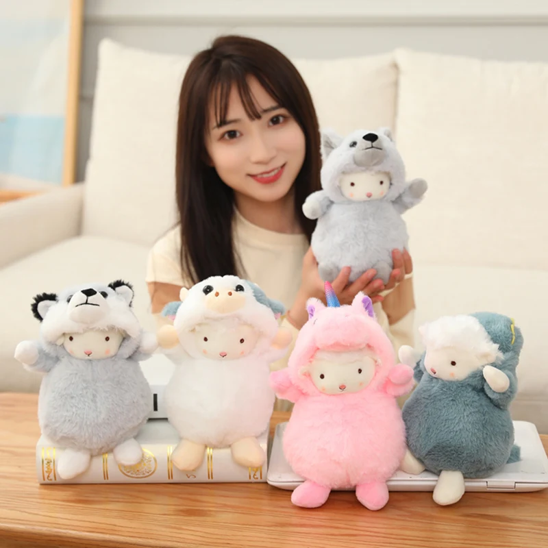 25 см Прямая поставка Kawaii баран превратился в Единорог динозавр кролик