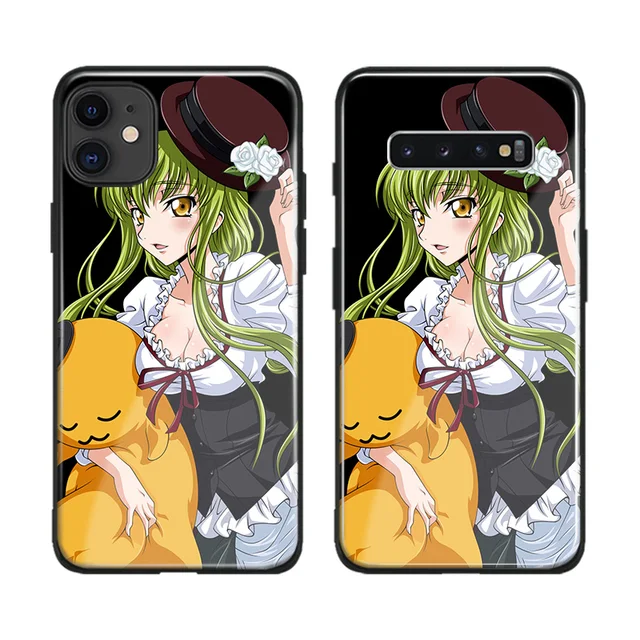 C.C. CODE GEASS Lelouch of the Rebellion cover FOR iPhone SE 6s 7 8 x xr xs 11 pro max Samsung s note 10 glass phone case shell 2