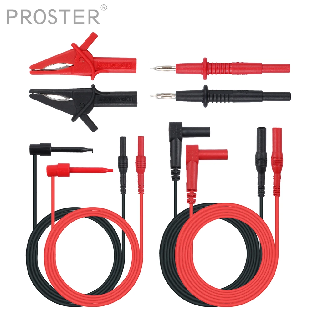 Proster 8 шт аксессуар для мультиметра набор Цифровой мультиметр профессиональный тест комплект проводов