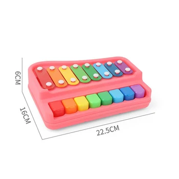 

2-in-1 Children Paino Toy Knock on Keyboard 8-tone Musical Instrument Early Education Toy THJ99