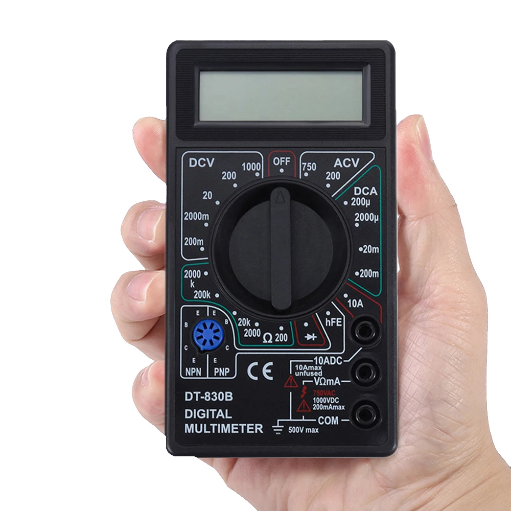 LCD Digital Multimeter AC DC 750V 1000V Digital Mini Multimeter probe For Voltmeter Ammeter Ohm Tester Meter