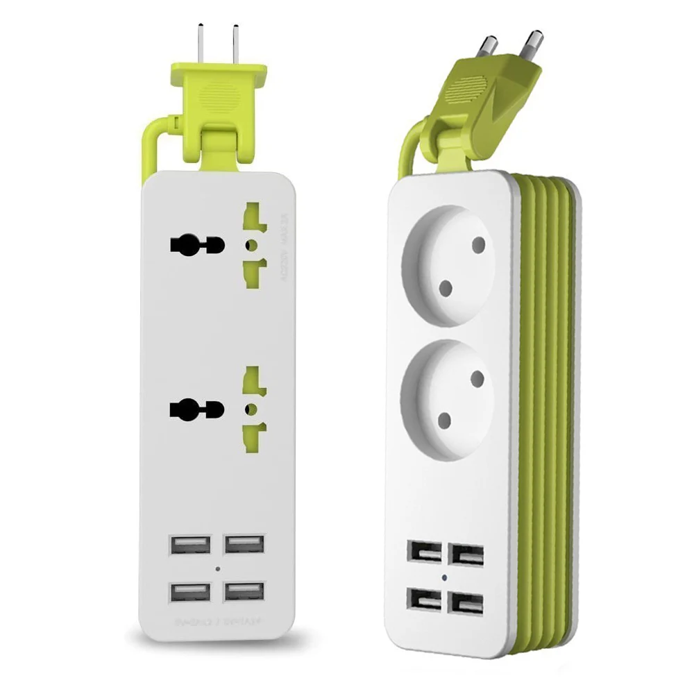 Outlet Travel Power Strip Surge Protector Socket With 4 Smart USB Charger Ports Multi-Port Wall with Desktop Hub | Электроника
