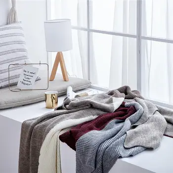

Knitting Throw Blanket Faux Wool Soft Nap Blanket Photo Props For Home Office Sofa Decoration Thick Warm Throw Blankets Supplies