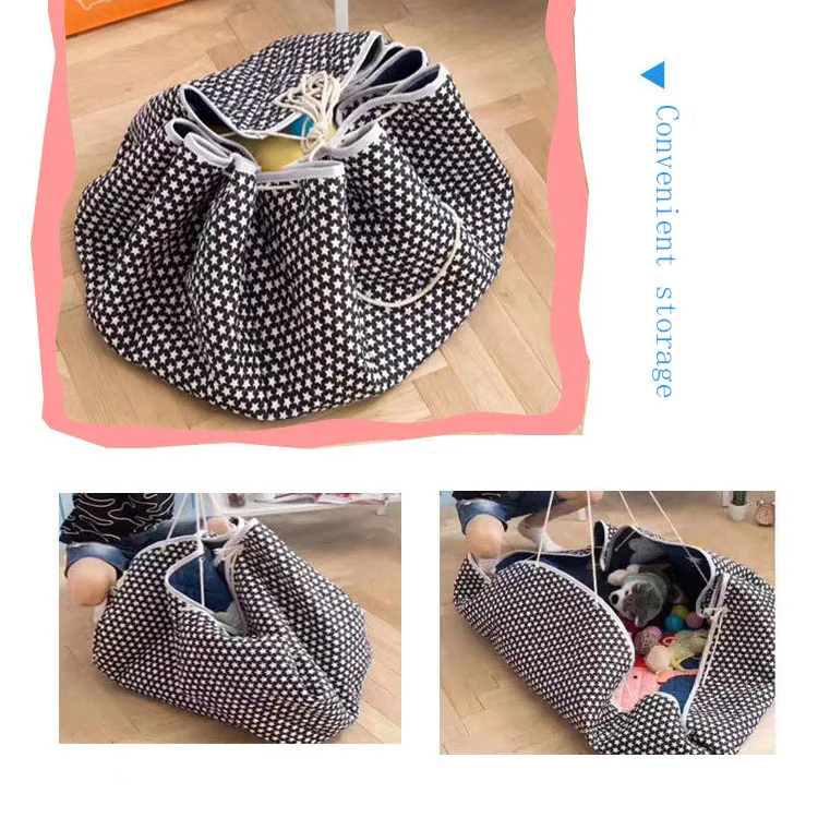 Детские игровые коврики, мультяшный коврик для ползания, игровой коврик, круглый Детский ковер, напольная сумка-коврик, декоративный коврик для детской комнаты