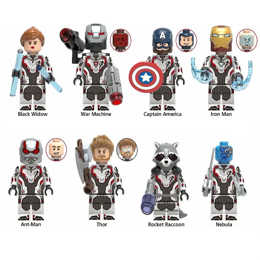 Marvel Мстители 4 Супер Герои Legoings конечная игра Железный человек Капитан Америка