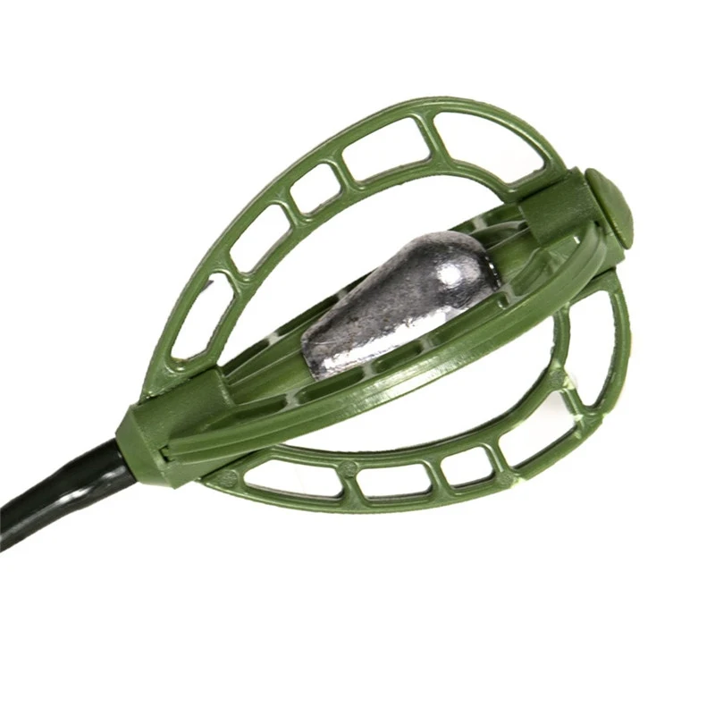 

4PCS Fishing Feeder Rocket Cone Shape Bait Cage Lead Sinker Lure Holder Terminal Tackle Accessory //