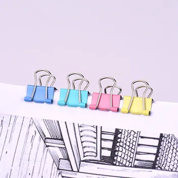 

60 pcs/40 pcs Binder Clips Paper Clamps Back Clip Metal Folds with Box Clip for Office School Supplies