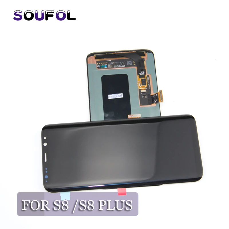 Для samsung Galaxy S8 plus G950F G950A G955f G955u ЖК-дисплей с сенсорным экраном дигитайзер супер AMOLED экран черный