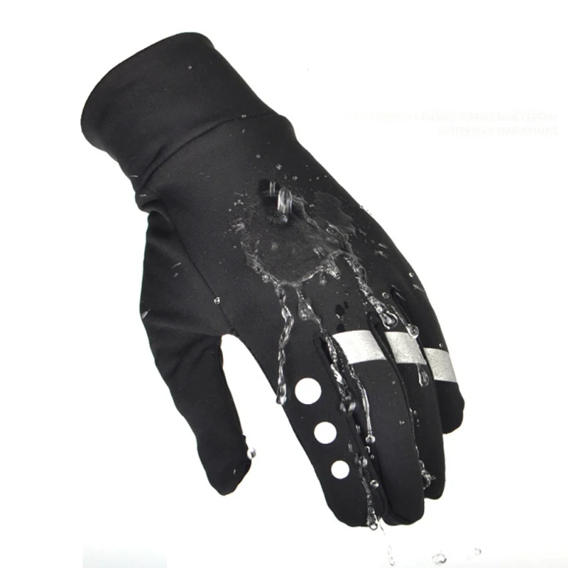 Outdoor Cycling Waterproof Gloves Touch Screen Windproof Mittens Glove Female Sports Warm Velvet Riding Gloves Men Women Winter