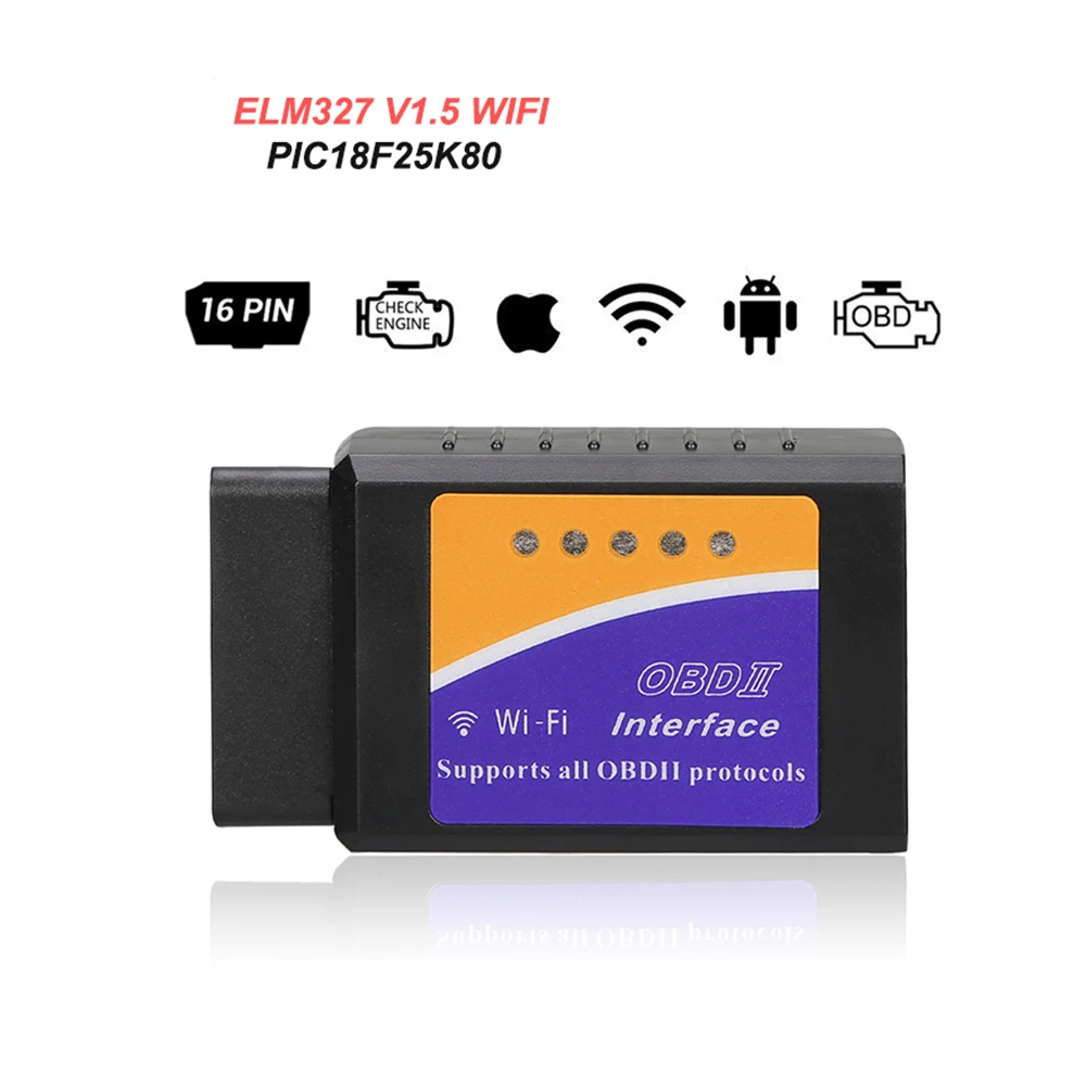 Автомобильный диагностический интерфейс ELM 327 V1.5 Wifi OBD2 сканер аксессуары умный