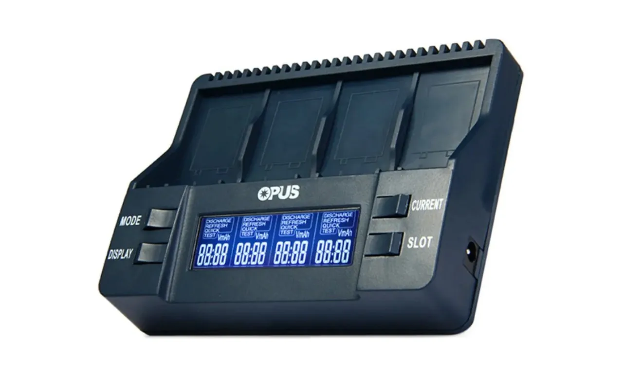 Carregador de bateria digital inteligente 4 espaços para baterias 9v bicolor v2.1