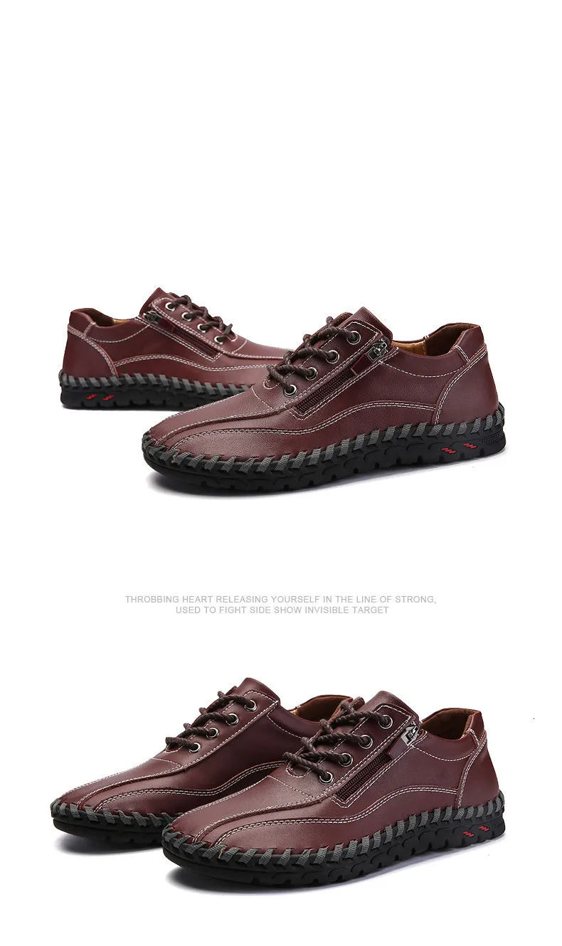 DAGNINO/Модная дышащая обувь из натуральной кожи; мужские мокасины на шнуровке; повседневная мужская молния на плоской подошве; Лидер продаж; большие размеры 38-48
