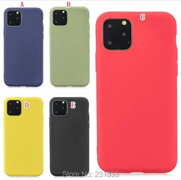 

Matte Soft TPU Case For Iphone 11 PRO MAX 6.5 5.8 6.1 For Samsung Galaxy A60 NOTE 10 PRO Frosted Candy Cover Skin Fashion 100PCS