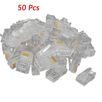

SODIAL(R) 50 PCS RJ45 CAT5 Crystal Network Modular Connector Plug 8P8C
