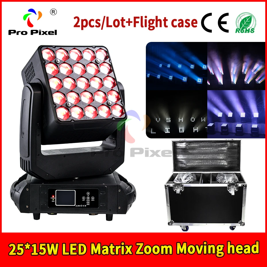 Подвижный головной Светодиодный светильник Matrix увеличение луча 25x15w RGBW