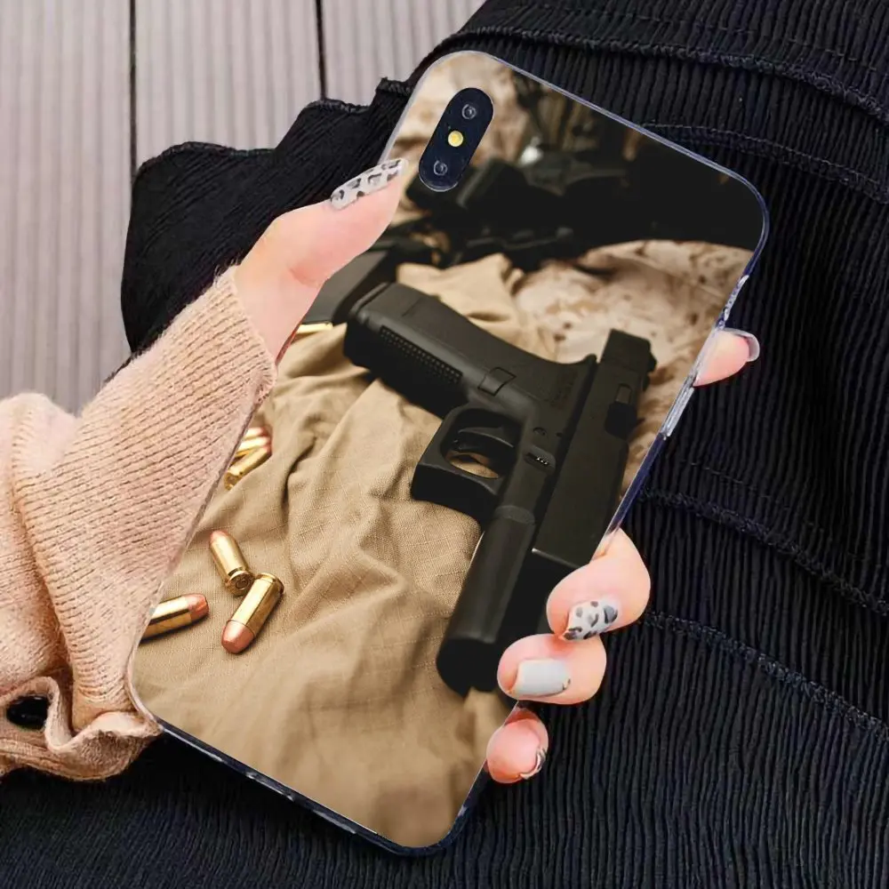 Силиконовый кожаный чехол для Xiaomi Mi A1 A2 A3 5X 6X 8 9 9t Lite SE Pro Max Mix 1 2 3 2S нападtrizew AK 47 AK47 M16