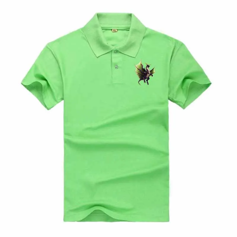New Polo Shirt Brands 2019 Men Short Sleeve Fashion Casual Slim Deer Embroidery Printing Men Polos XXL
