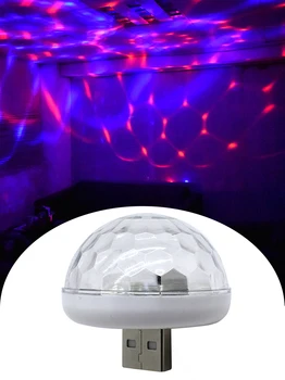 

Mini Car Lights Decorative Lamp USB Led RGB Colorful Atmosphere Light Sound Control Auto DJ Stage Effect Lights Interior