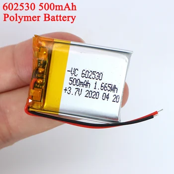 

3.7V 602530 Lithium Ion Polymer Battery 500mAh Lithium batteries For MP4 MP5 GPS PSP Smart Watch Driving Recorder
