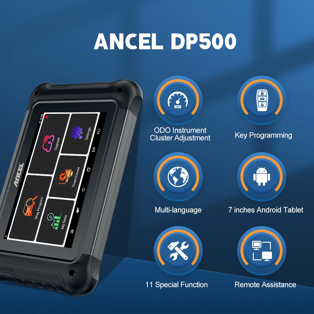 ANCEL DP500 Key Programmer Immobilizer Cluster Calibriation Professional EEPROM Chip Read Car Scanner OBD2 Diagnostic Tools best automotive engine analyzer