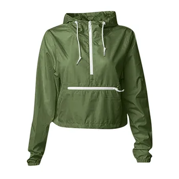 

Women's Short Trench Female Windbreaker Coat Lightweight Autumn And Winter Jacket Casual Sports Hooded Trench Female Outwear