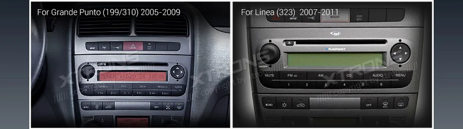 Excellent 7" Android 9.0 Pie OS Car Multimedia Navigation GPS Radio for Fiat Grande Punto (199/310) 2005-2009 & Fiat Linea (323) 2007-2011 3