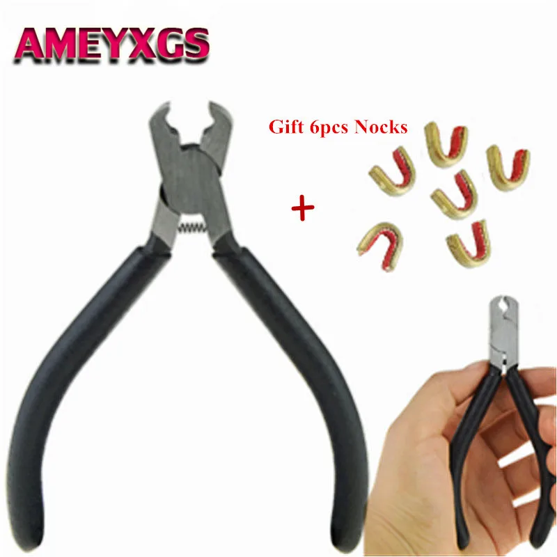 

Archery D Loop Pliers Copper Buckle Pliers Clamping With 6pcs Arrow Brass Nock Point For Bows Hunting Shooting Accessories