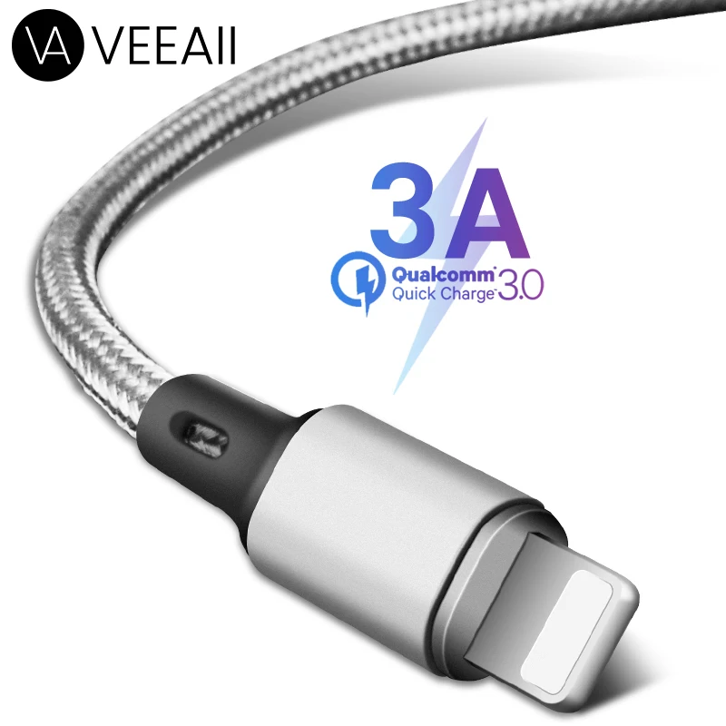 VEEAII 1 м 2 0 25 3 А USB кабель для Iphone 11 pro X XR XS MAX 7 8 Plus SE Ipad зарядного устройства передачи