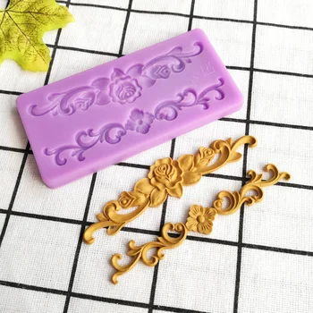 

Luyou 1pcs flower lace silicone mold cake molds cake decorating tools fondant chocolate gumpaste mold FM1909