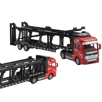 

1:48 New Parenting Pull Back Alloy Super Truck Vehicle Simulation Transporter Model Car Interesting Toys for Children Kids Gift