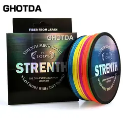 GHOTDA 9/100 нитей плетеные лески PE м 4 Strand 8 нитей 9 нитей ткет Multifilament Рыбалка Веревка