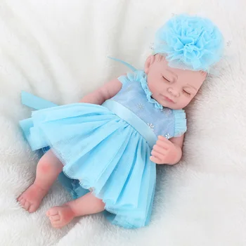 

28CM Reborn Baby Silicone Girl Dolls Soft Silicone Boneca Reborn Brinquedos Bonecas Children's Day Gifts Toys Bed Time Playmate
