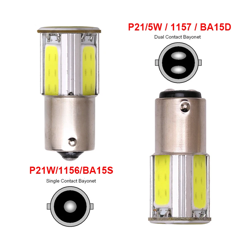 2 шт. S25 P21W BA15S 1156 красный светодиодный лампы для автомобиля задние тормоза