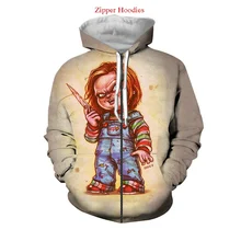 

Jumeast Men Women Sweatshirts Child's Play Chucky Oversized Coat Harajuku Casual Jacket Pullover Fashion Spring Zipper Hoodies