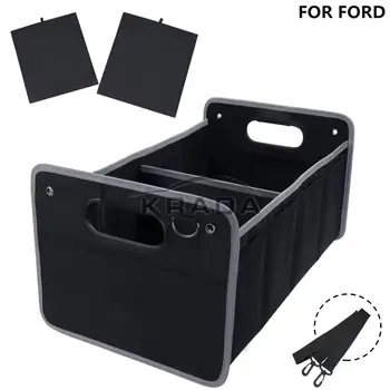 

1X Trunk Box For Ford Edge Ranger Mustang Fiesta Fusion Focus F-150 Foldable Large Capacity Organizer Car Rear Trunk Storage Box