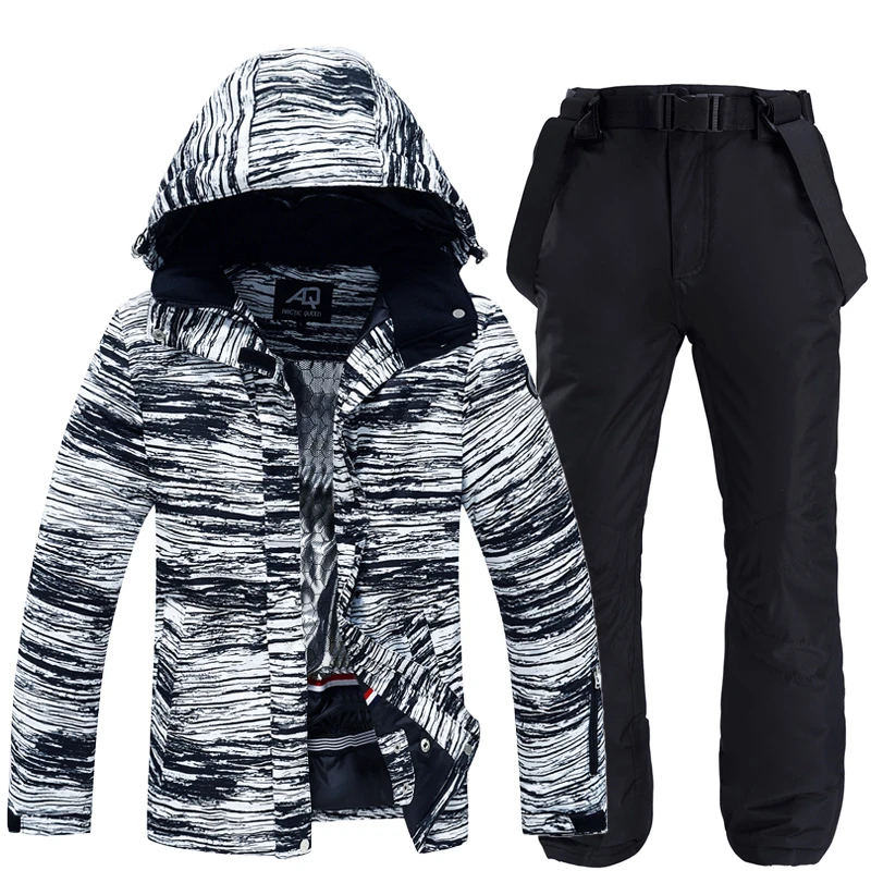 Conjunto de ropa de nieve para hombre y mujer, traje impermeable a prueba de viento deportes al aire libre, Snowboard de invierno y pantalones de 30 Uds.|Chaquetas de snowboard| -