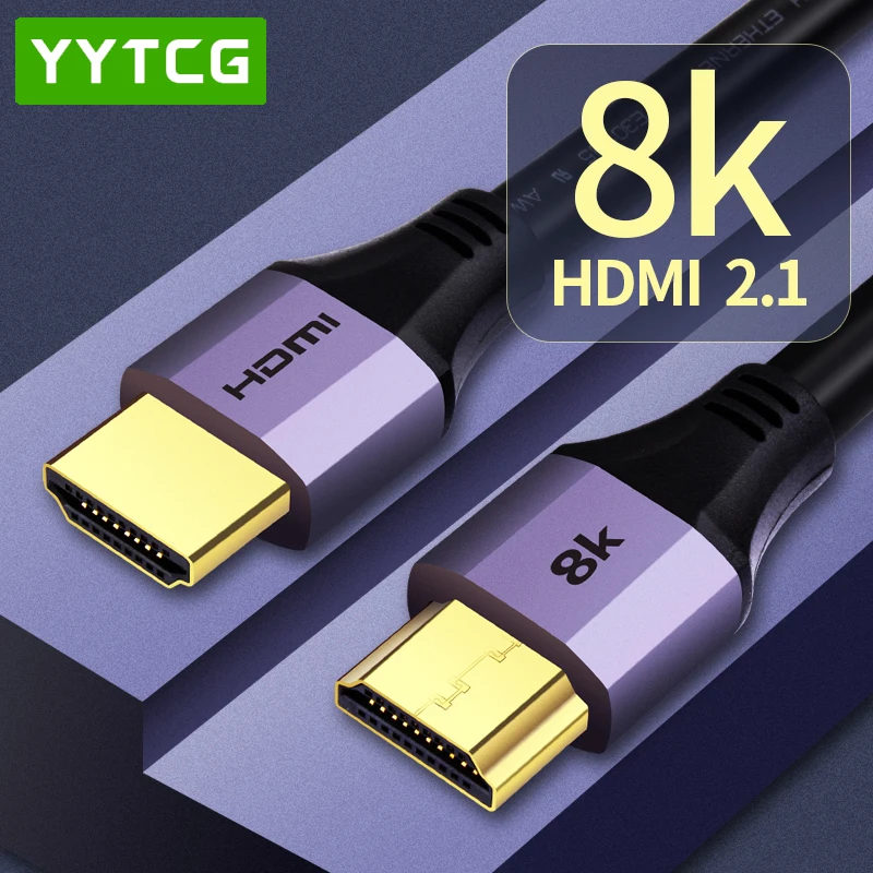 YYTCG 8K Кабель HDMI 2 1 HDR RGB 4:4:4 Аудио Видео кабель Ultra HD (UHD) 48 Гбит/с 60 Гц 4K 120