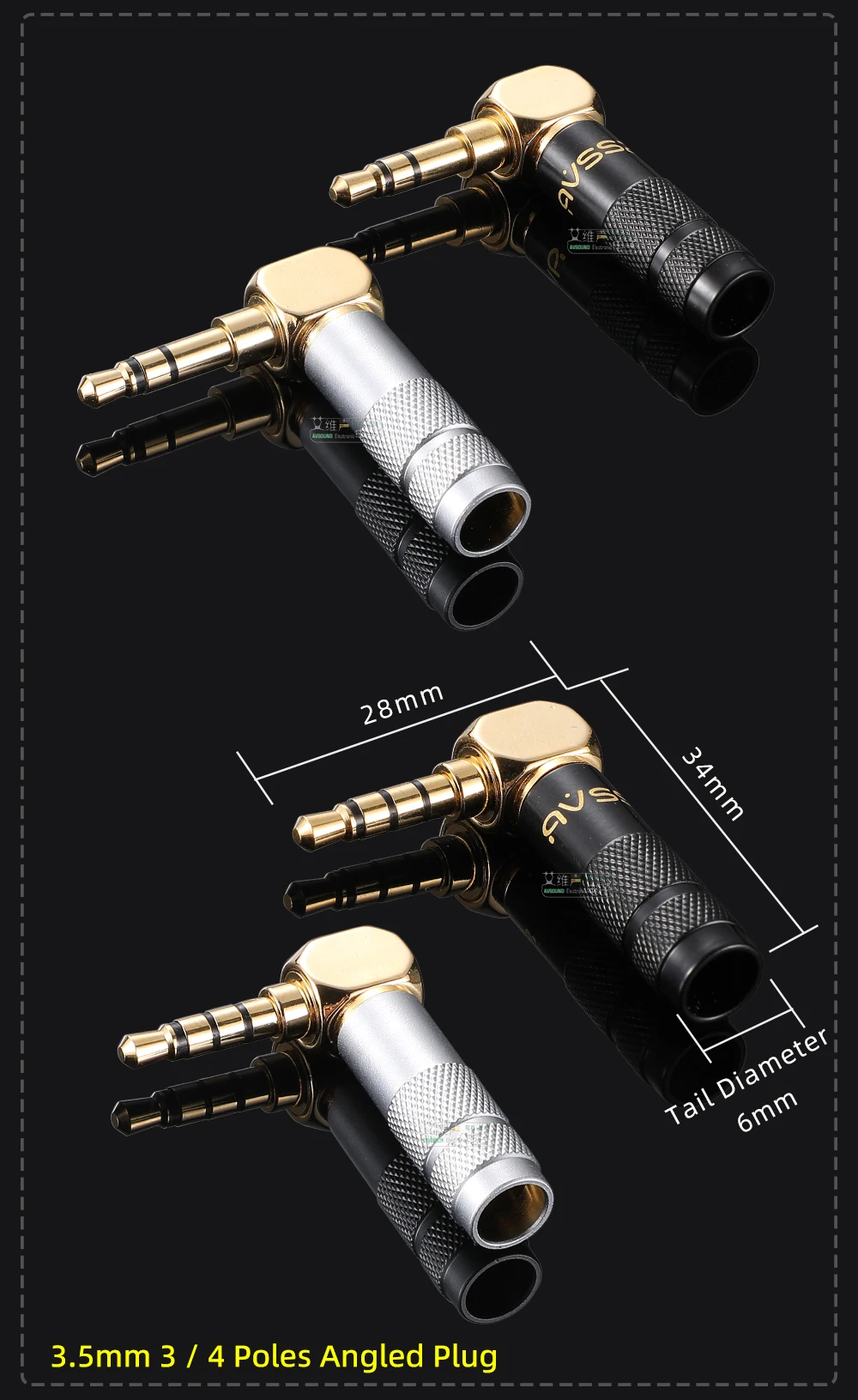 AVSSZ High-End 3.5mm Stereo Headphone Extension Cable with Gold-Plated Dual-Channel, Balanced 4.4mm Plug - 3/4/5 Poles Description Image.This Product Can Be Found With The Tag Names Headphone extension cable jack, Jack 25 mm 44 mm 3 4 5 Pole TRRS TRRRS, Jack 35 mm Stereo Mono Plug, Jack 35 mm TRS TS