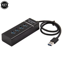 4-Порты и разъёмы USB 3.0Hub концентратор USB компьютера мульти Интерфейс разветвитель кабеля USB компонентов для настольных ПК ноутбук адаптер переменного тока usb-хаб