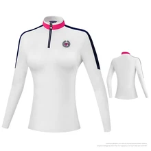 Новая женская рубашка с длинным рукавом PGM одежда для гольфа Женская Осенняя Футболка тонкая спортивная верхняя одежда для гольфа