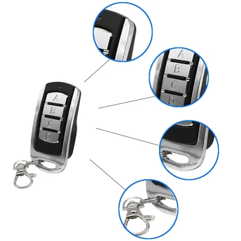 

100x Key Fob 4 Button Remote Control Rolling Code & Fixed Code Garage Gate Opener Transmitter