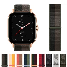 

20mm/22mm Nylon Strap For Amazfit GTS/2/2e/GTS2 Mini/GTR 42mm/47mm/GTR2/2e/stratos 2/3 Sport Loop belt Bracelet Amazfit bip band