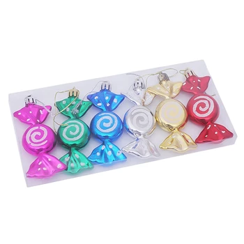 

Candy Shape Christmas Ornament Colorful Mini Gift Box Christmas Tree Pendant New Year Ornaments Decorations