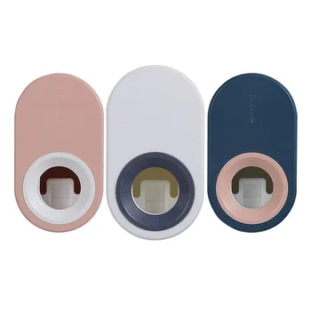 

Full-automatic Toothpaste Squeezing Device Set Wall-hanging Non-punching Toothbrush Storage Rack Tooth Brush Holder
