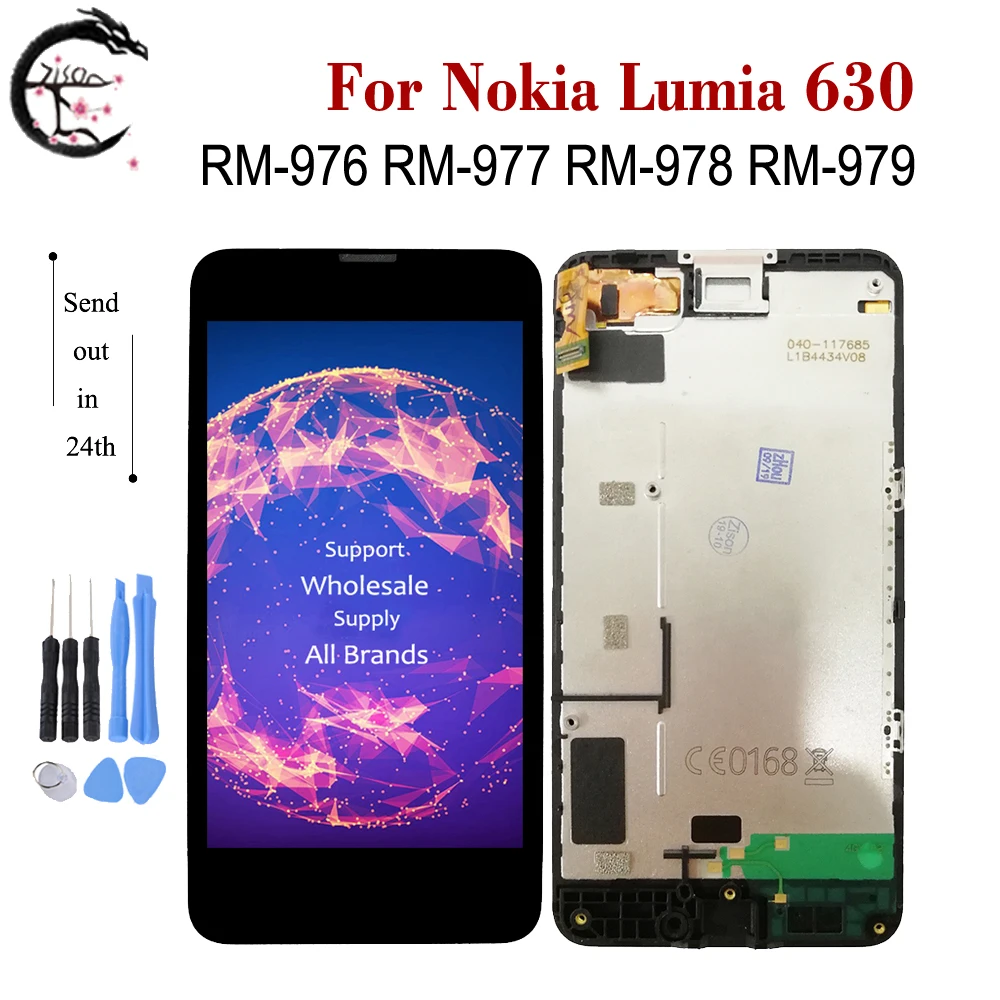 Lcd Con Cornice Per Nokia Lumia 630 Rm-976 Rm-977 Rm-978 Rm-979 Display Sensore Di Tocco Dello Schermo Digitizer Assembly Lumia 630 Display