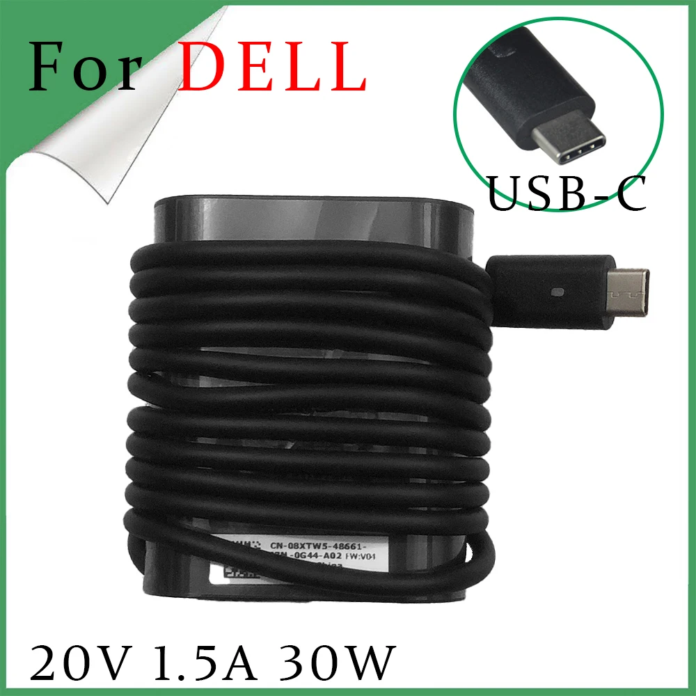 Оригинальные для Dell 30 Вт USB-C HA30NM150 DA30NM150 0F17M7 08XTW5 Latitude 11 5000 5175 7275 XPS 12 9250 адаптер