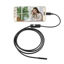 1/2/3/5 м 7 мм Объектив USB эндоскоп Камера Водонепроницаемый провод для осмотра на змеевидной трубке бороскоп для OTG совместимый Android телефоны